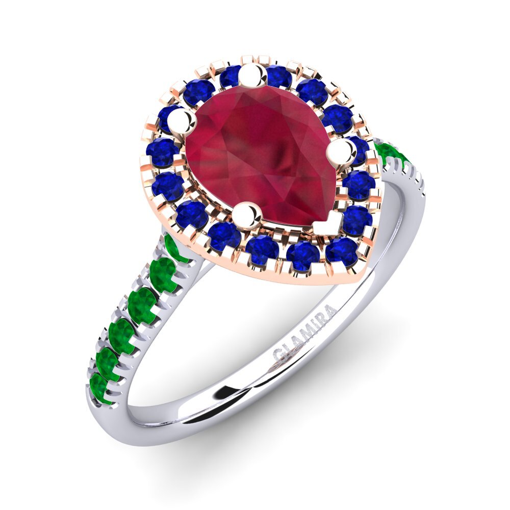 14K White & Rose Gold Engagement Ring Oiffe