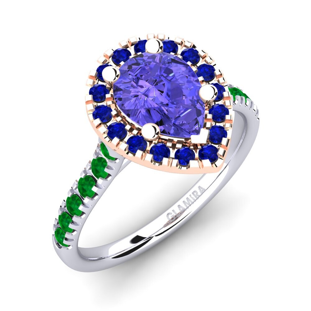 14ct White / Rose Gold Engagement Ring Oiffe