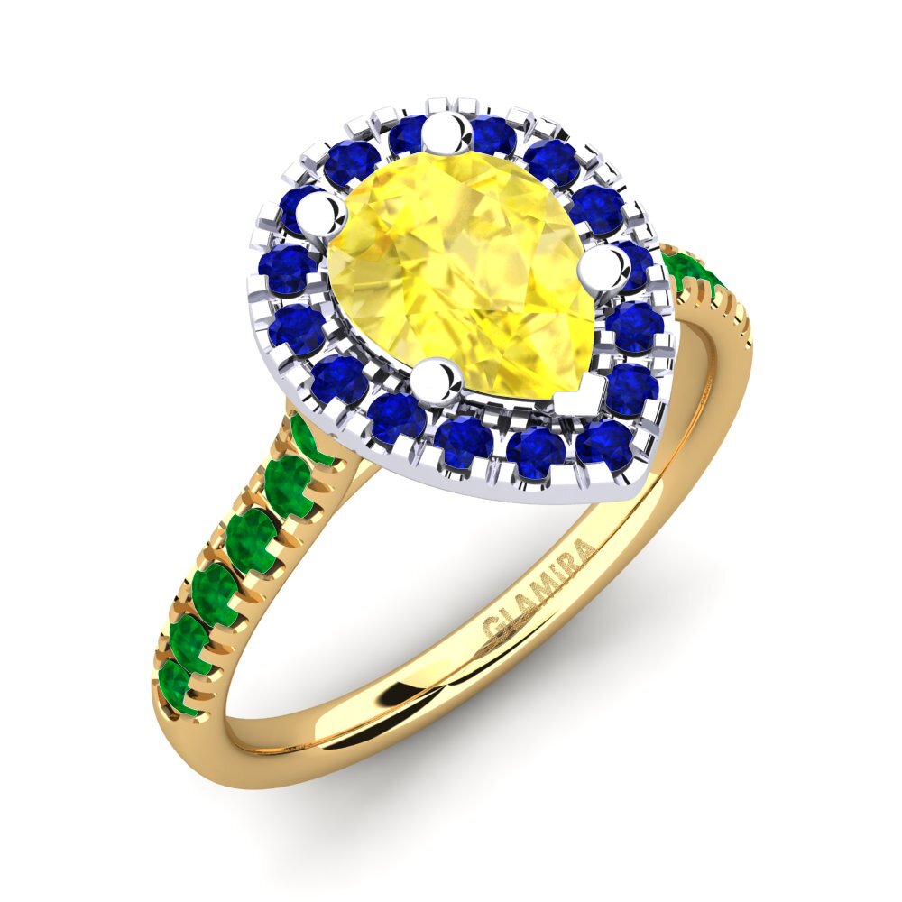 14ct Yellow & White Gold Engagement Ring Oiffe
