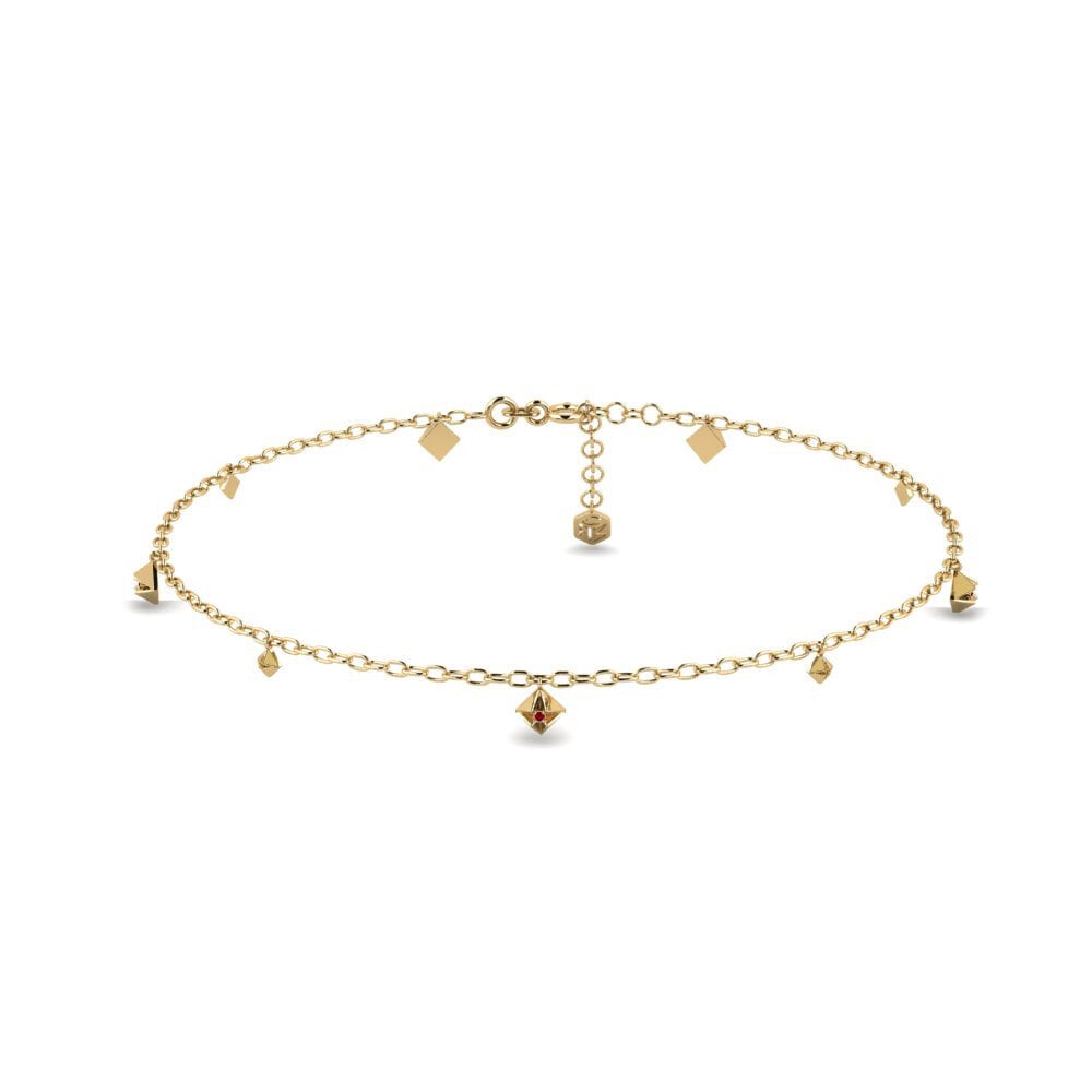 ruby-zirconia Gelang kaki wanita Oisean