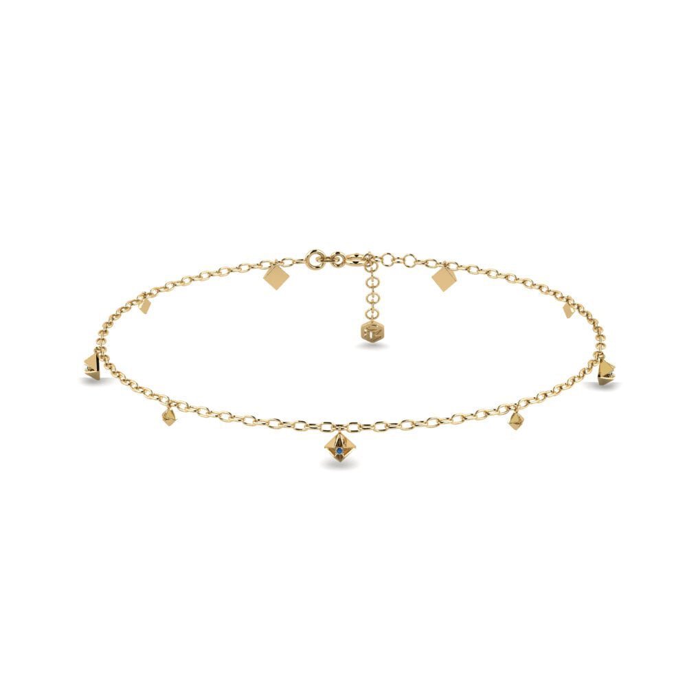 Dark Blue Zirconia Women's Anklet Oisean