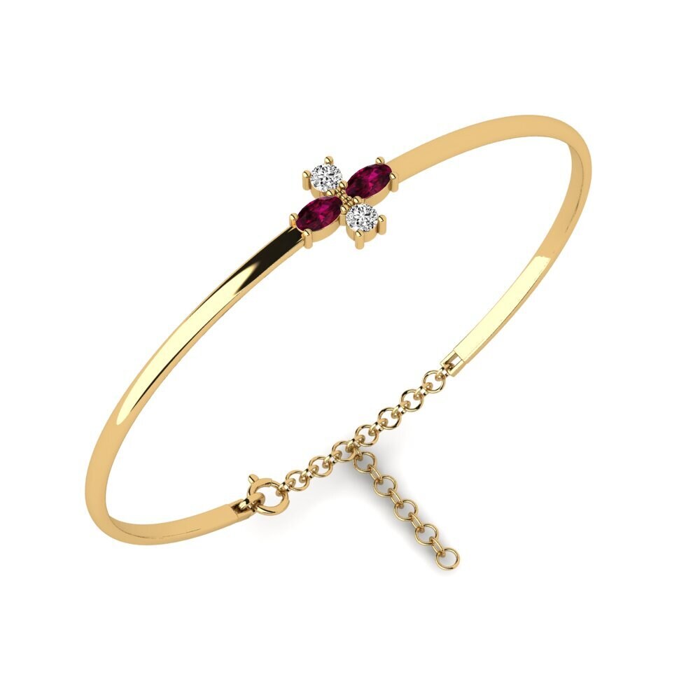 Ovalado Granate Rodolita Brazalete Oiselet