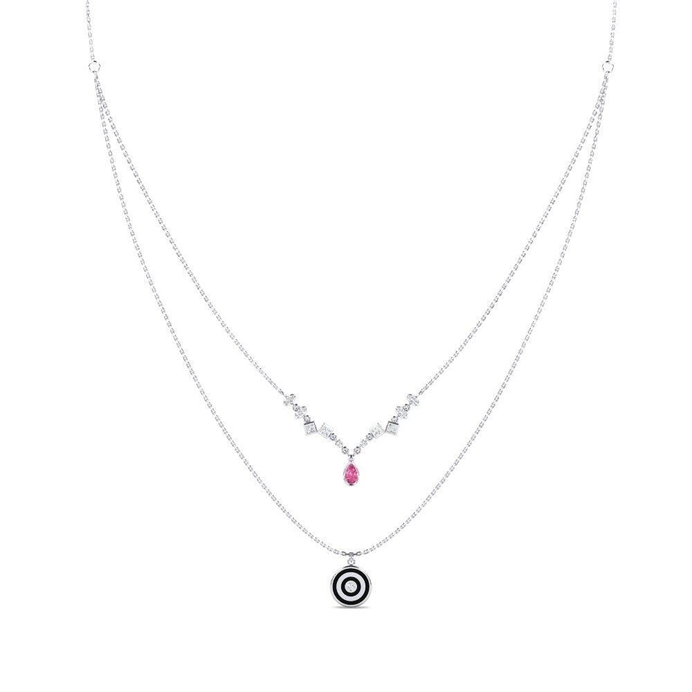 Pink Tourmaline Women's Necklace Okrapilius