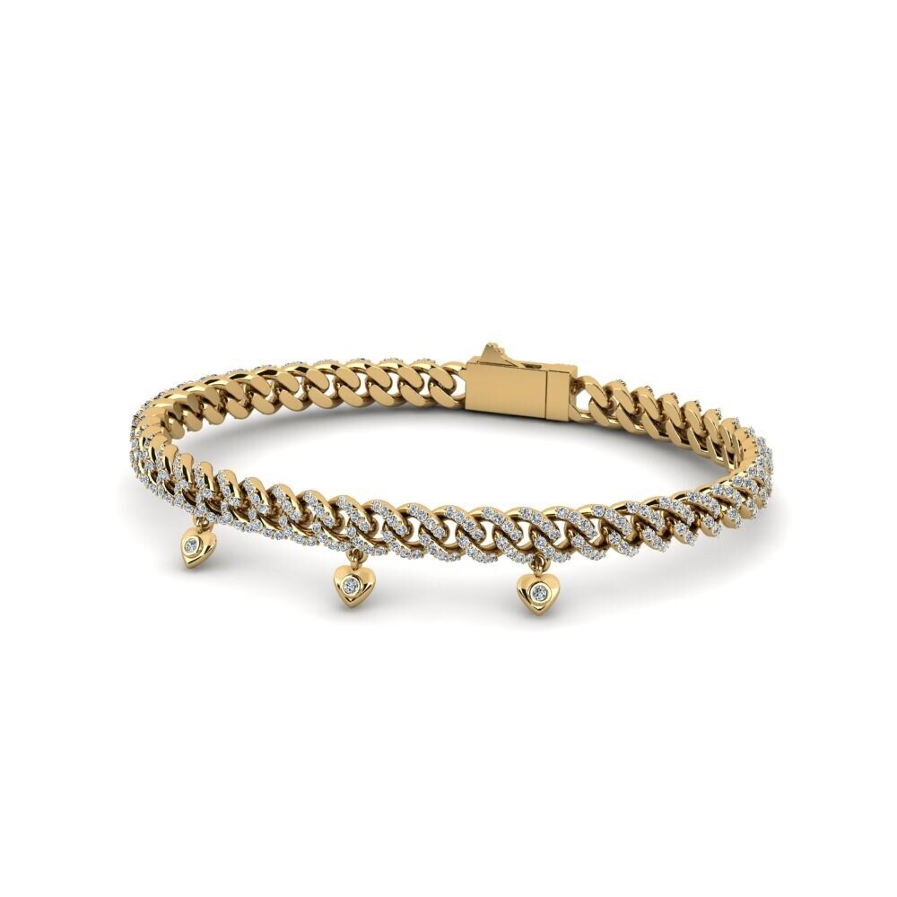 Elegant Gold and zirconia Bracelet Dainty Gold Tennis Bracelet: Cubic Zirconia Diamond, Elegant  main image 2