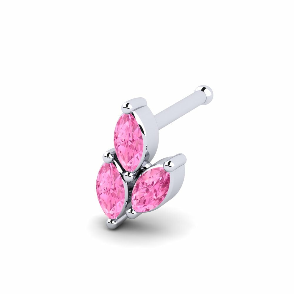 Roze Saffier Neus Pin Olaug