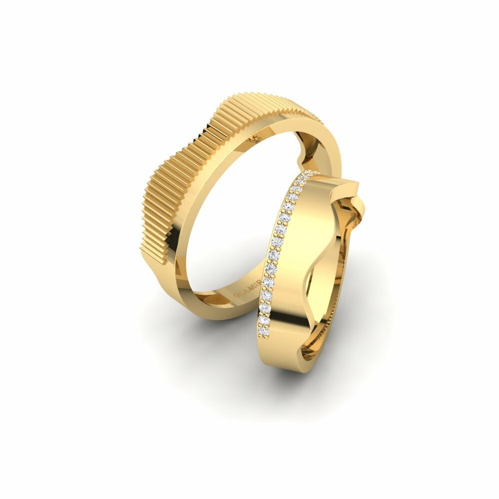 Oro Giallo 375 Fede nuziale Olerios Pair