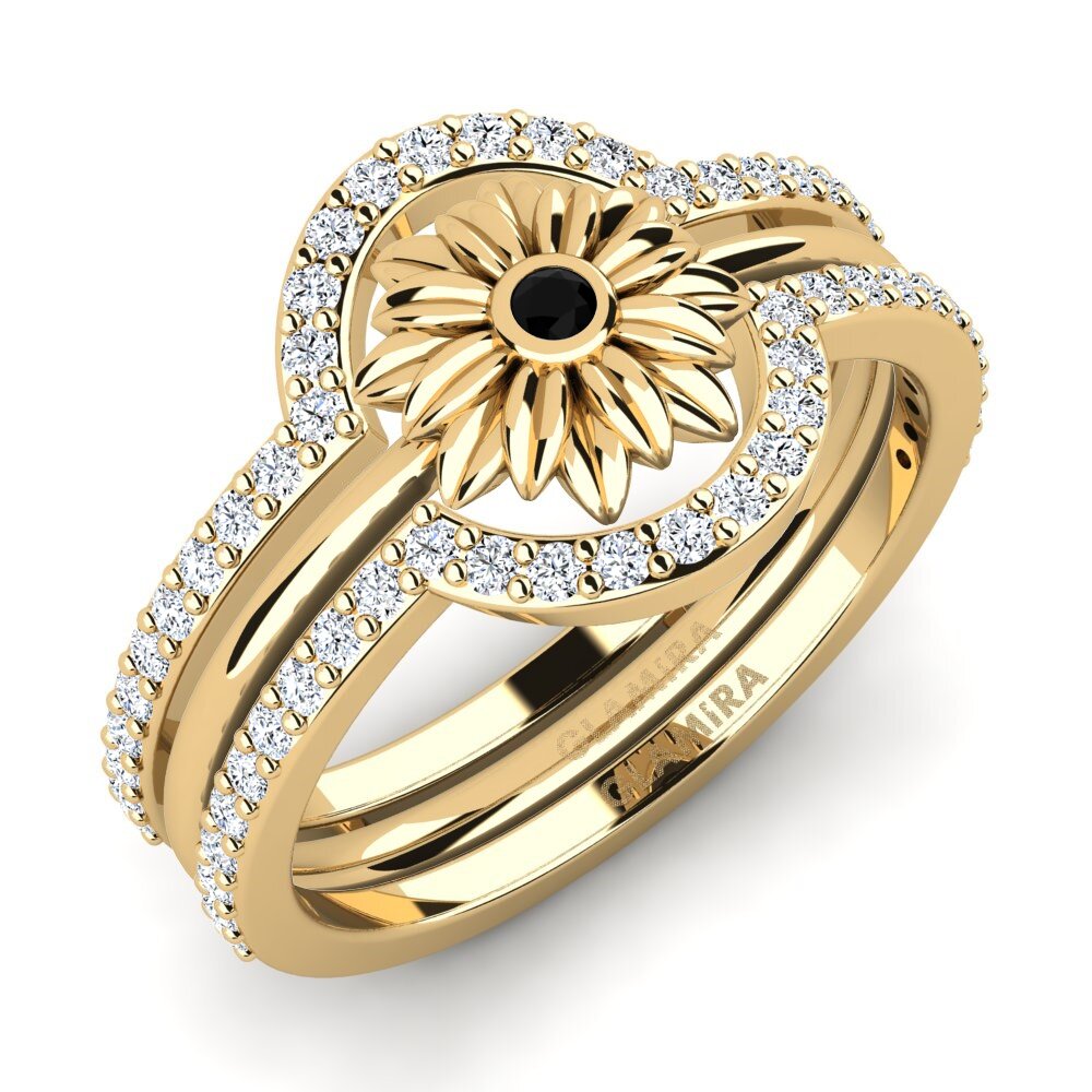Black Sapphire Ring Olorno SET