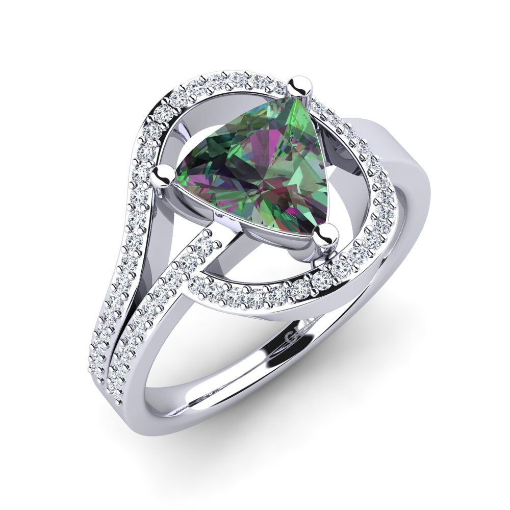 Mystic Topaz Engagement Ring Ondine