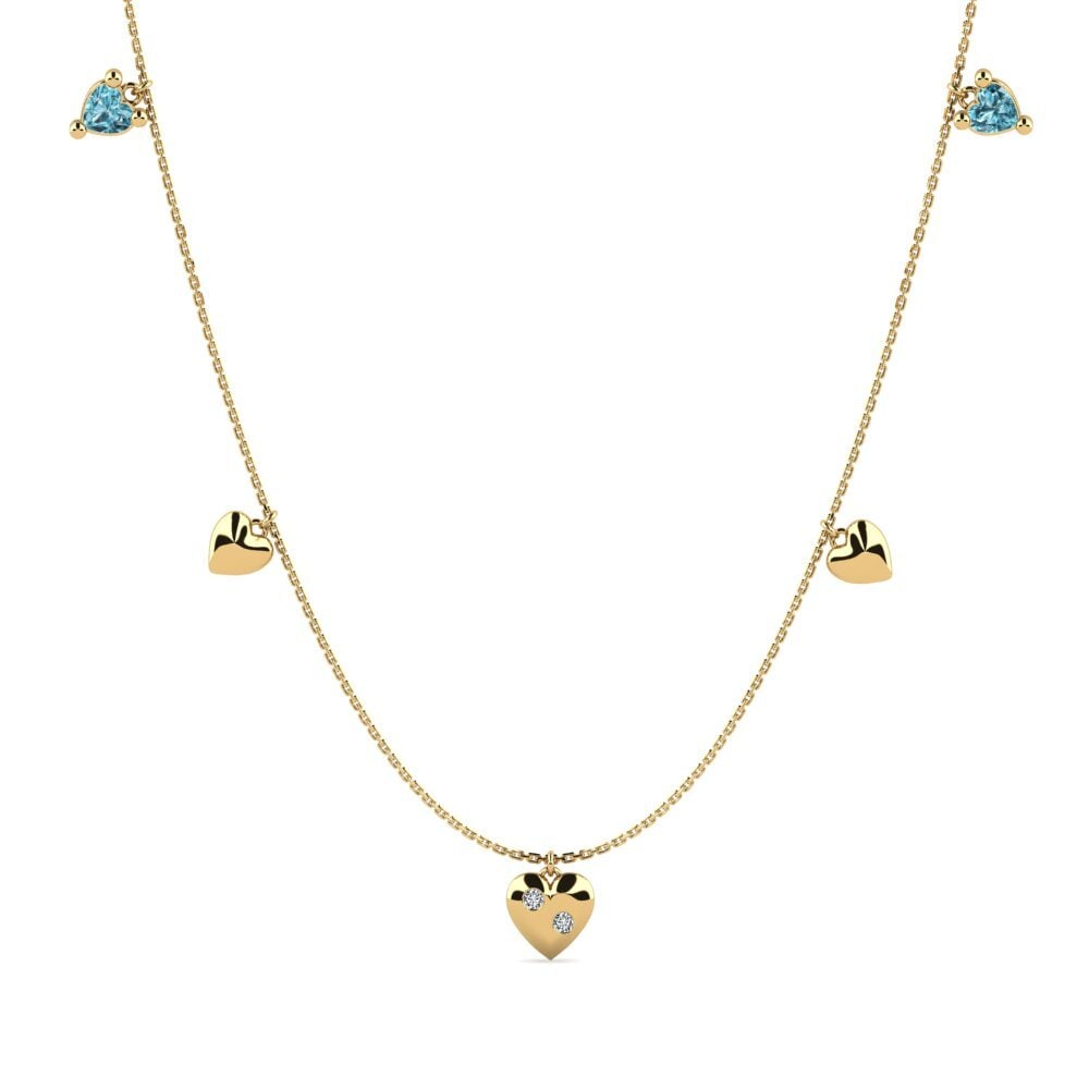 Blue Zircon Women's Necklace Oneidass
