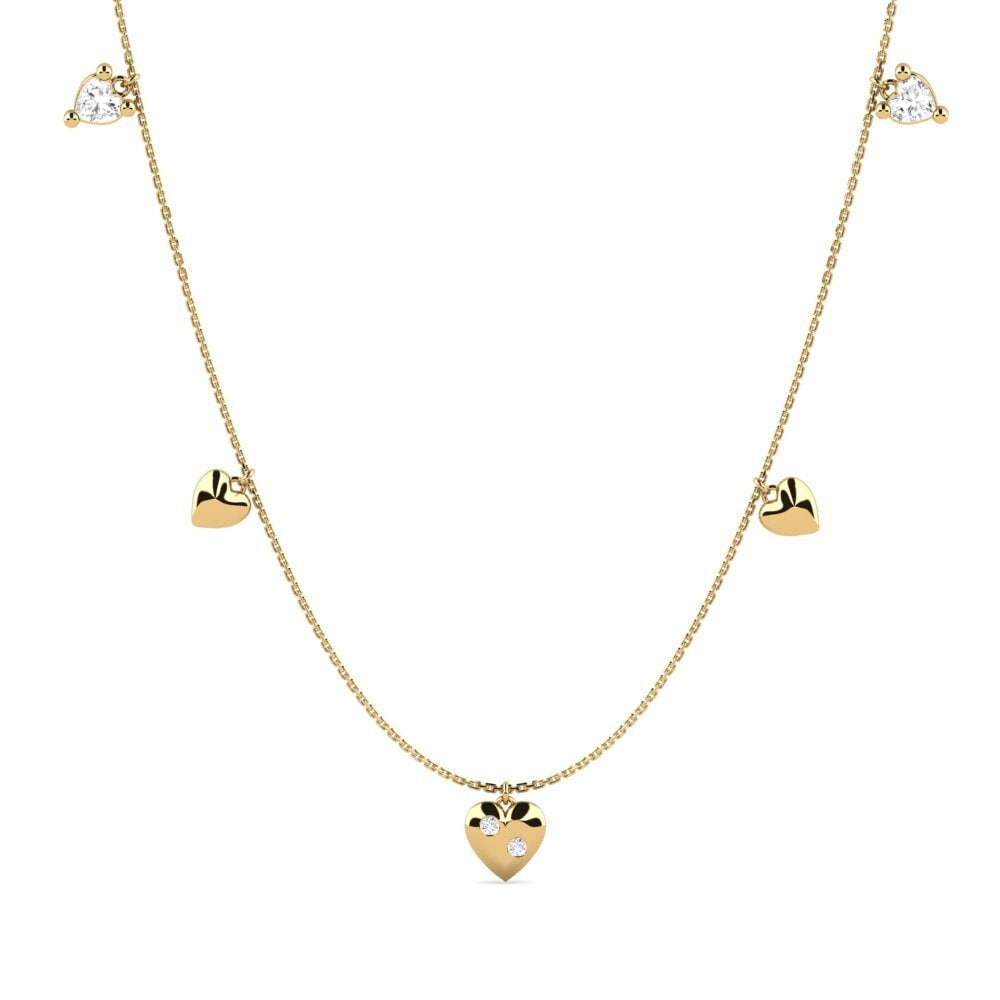 Trái Tim Đá Sapphire Trắng Dây chuyền nữ Oneidass