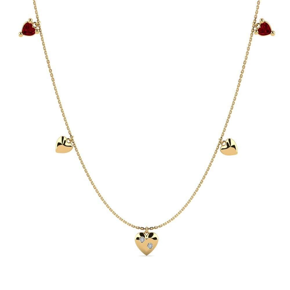Red Zirconia Women's Necklace Oneidass