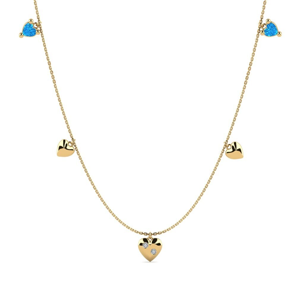 Blue Topaz Women's Necklace Oneidass