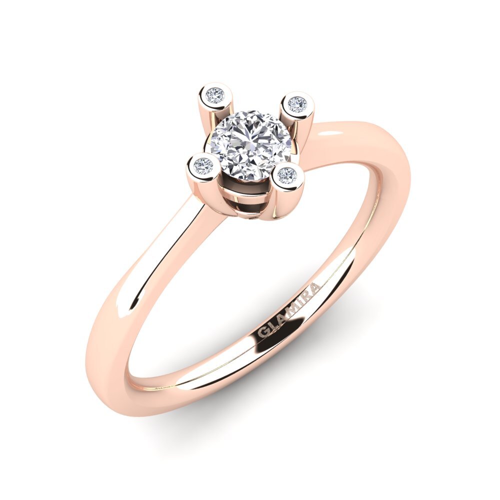 14ct Rose Gold Engagement Ring Onella
