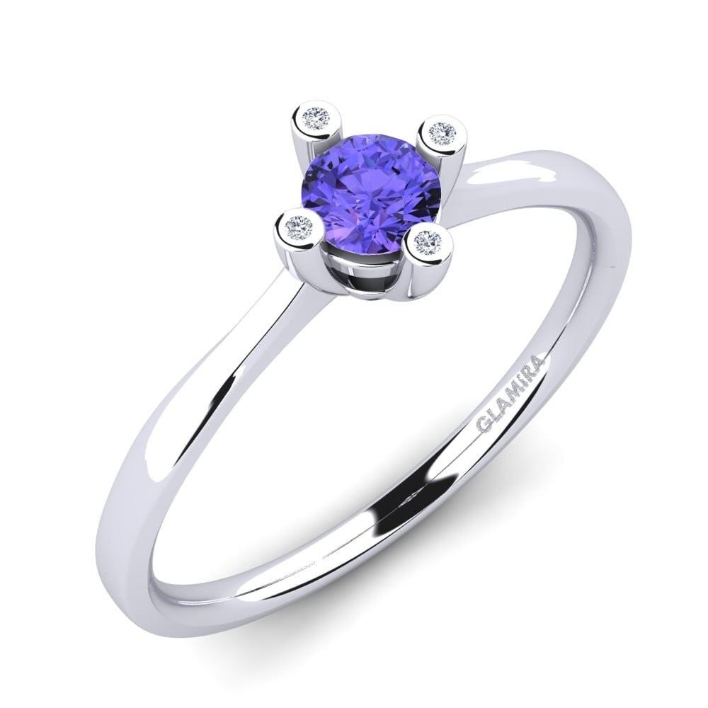Round Tanzanite Women's Ring Onella 0.5 crt