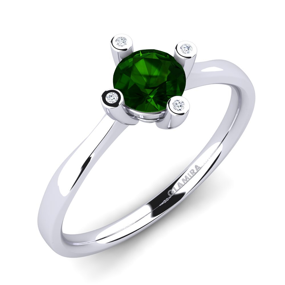 Tourmaline Verte Bague de fiançailles Onella 1.0 crt