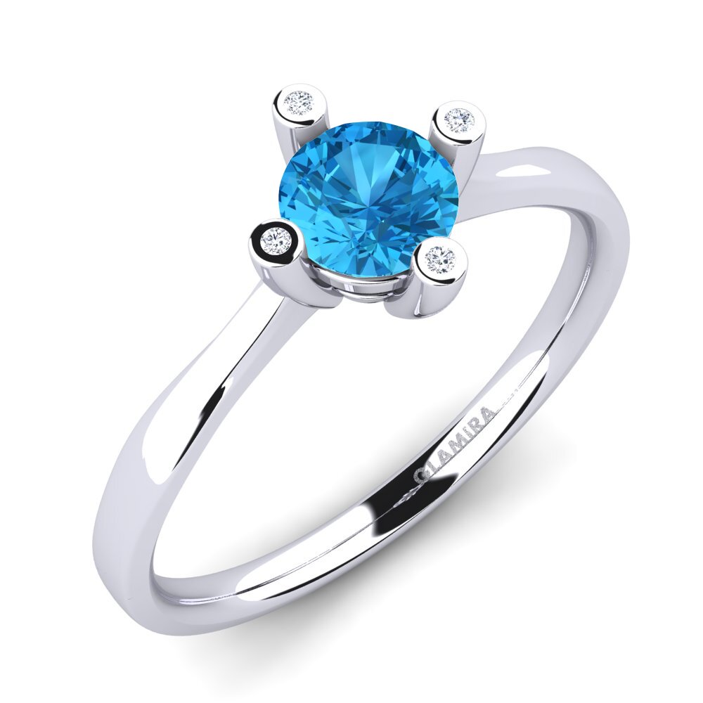 Blue Topaz Engagement Ring Onella 1.0 crt