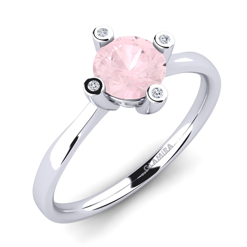 Rose Quartz Engagement Ring Onella 1.6 crt