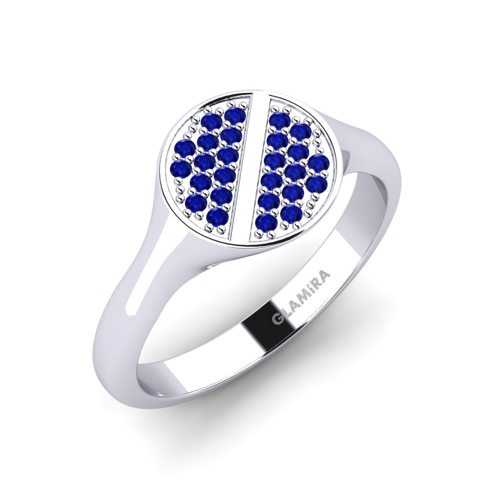 Zafiro Anillo de dedo meñique para hombre Onerge
