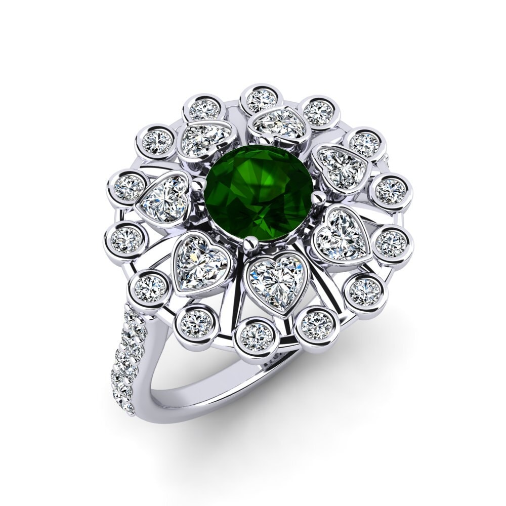 Green Tourmaline Engagement Ring Ongles