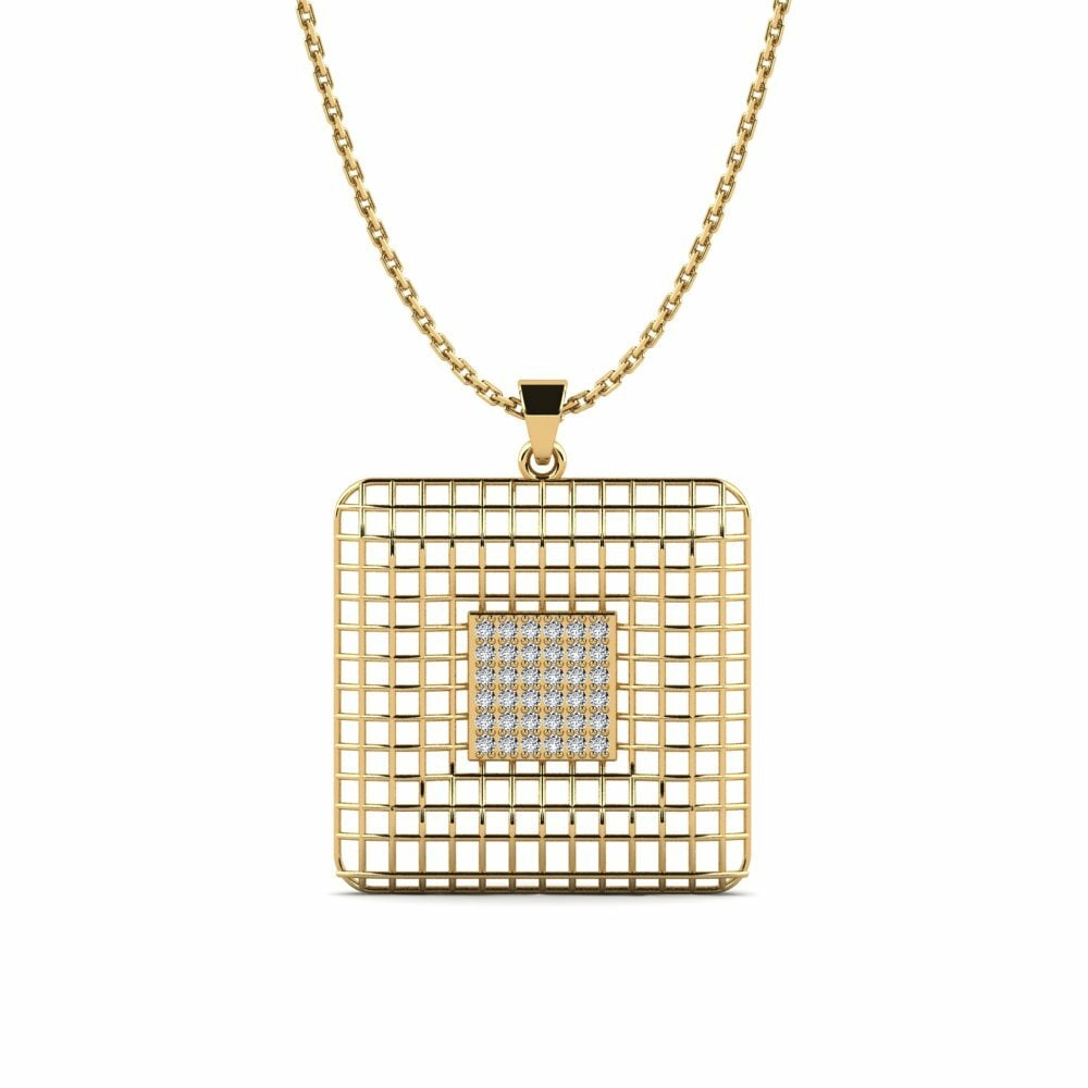 Or Jaune 14k Pendentif pour femme Onie