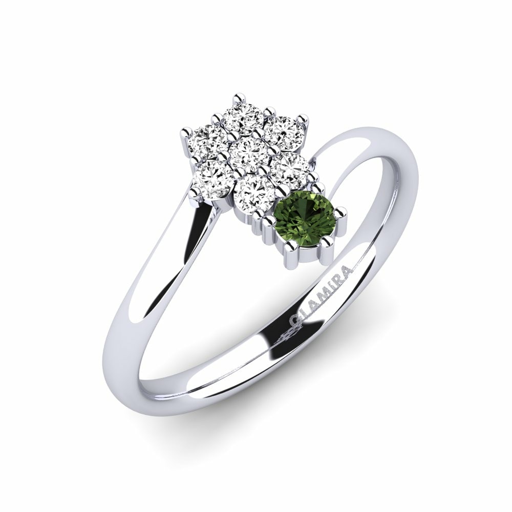 Green Sapphire Ring Onlaid