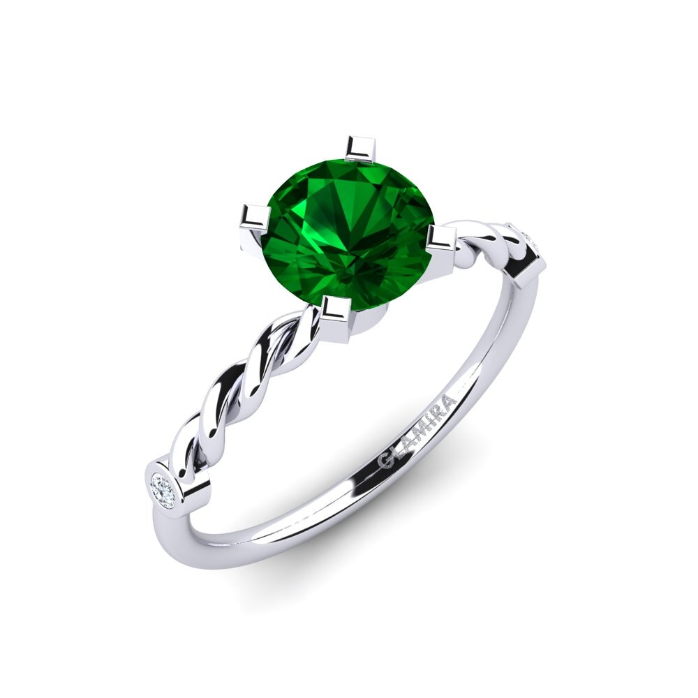 Circonita Verde Anillo de compromiso Opalina