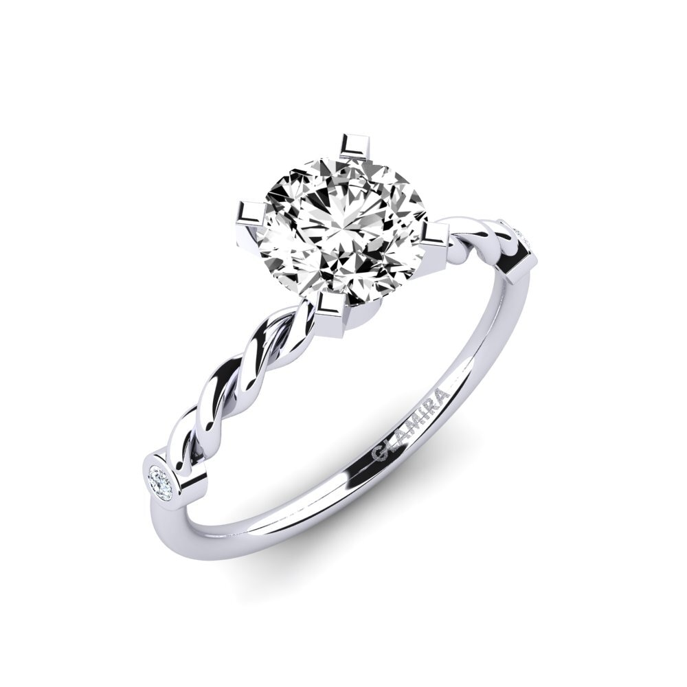 Moissanita Anillo de compromiso Opalina
