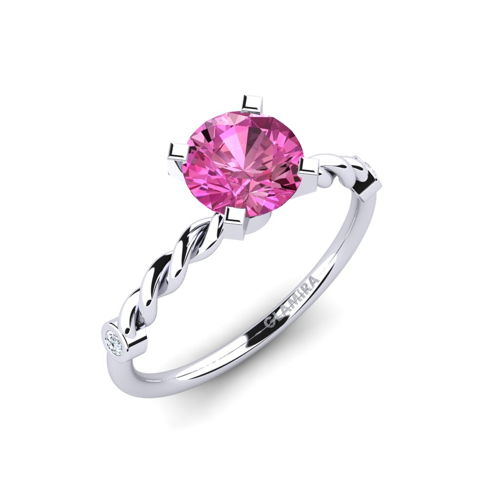 Pink Topaz Engagement Ring Opalina