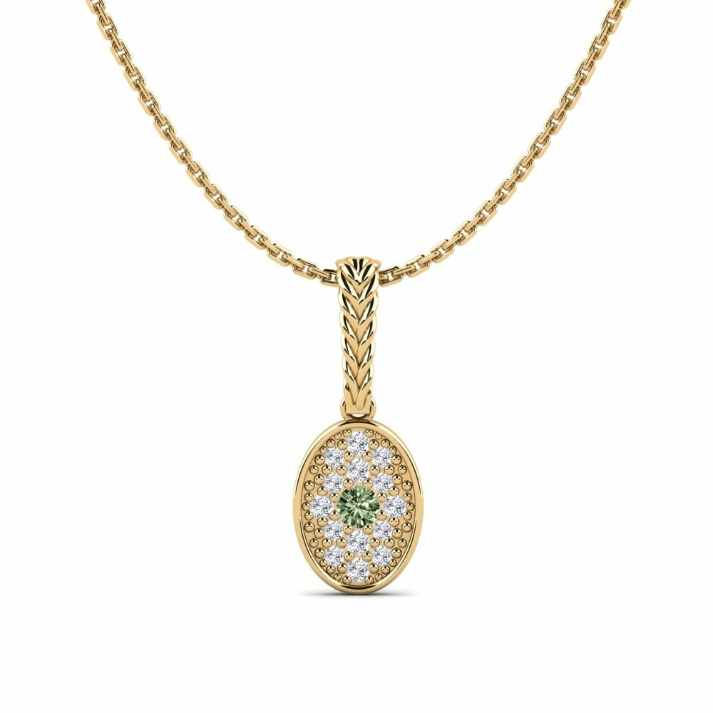 Green Diamond Pendant Openup