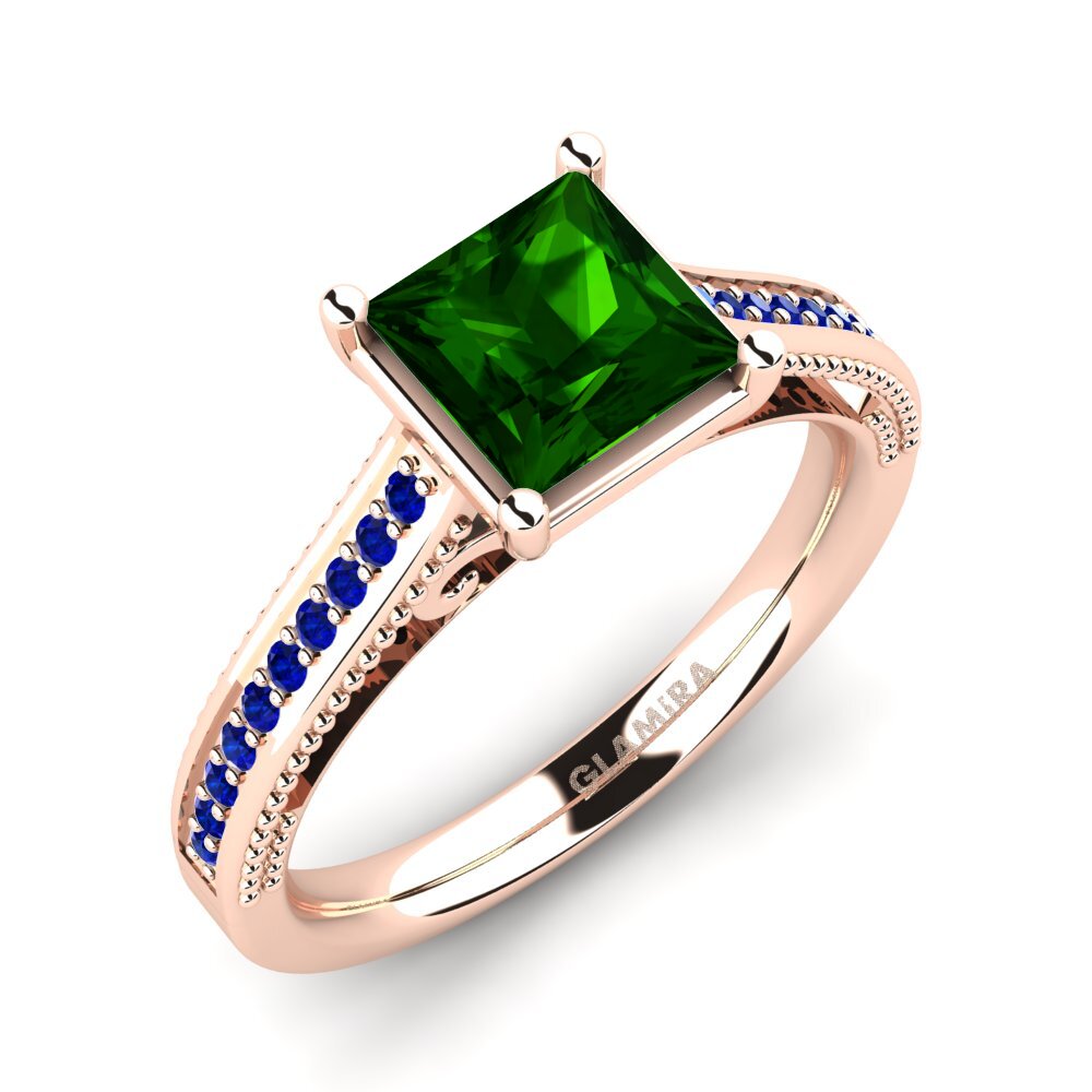 Turmalina verde Anillo de compromiso Lucetta