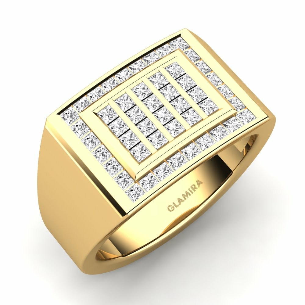Diamant-safír Pánský prsten Optimist