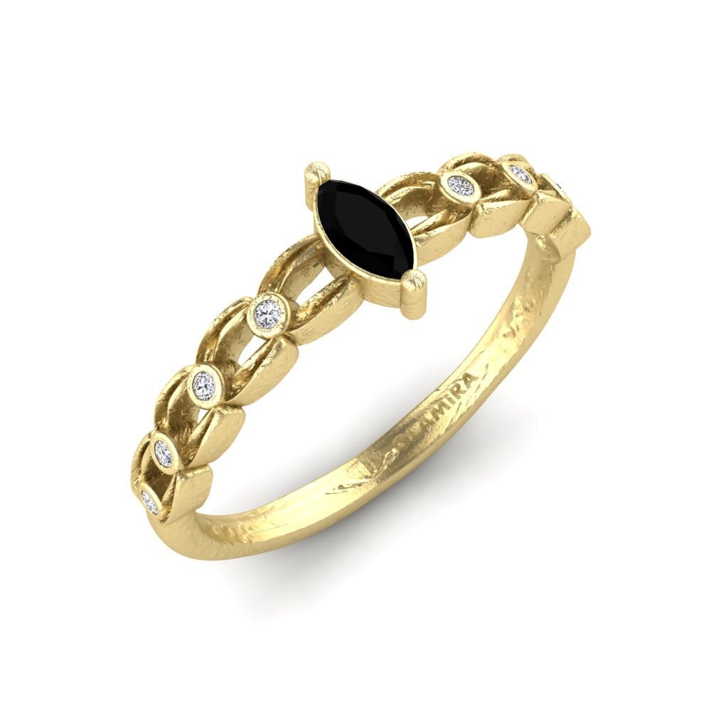 Black Onyx Engagement Ring Ronald