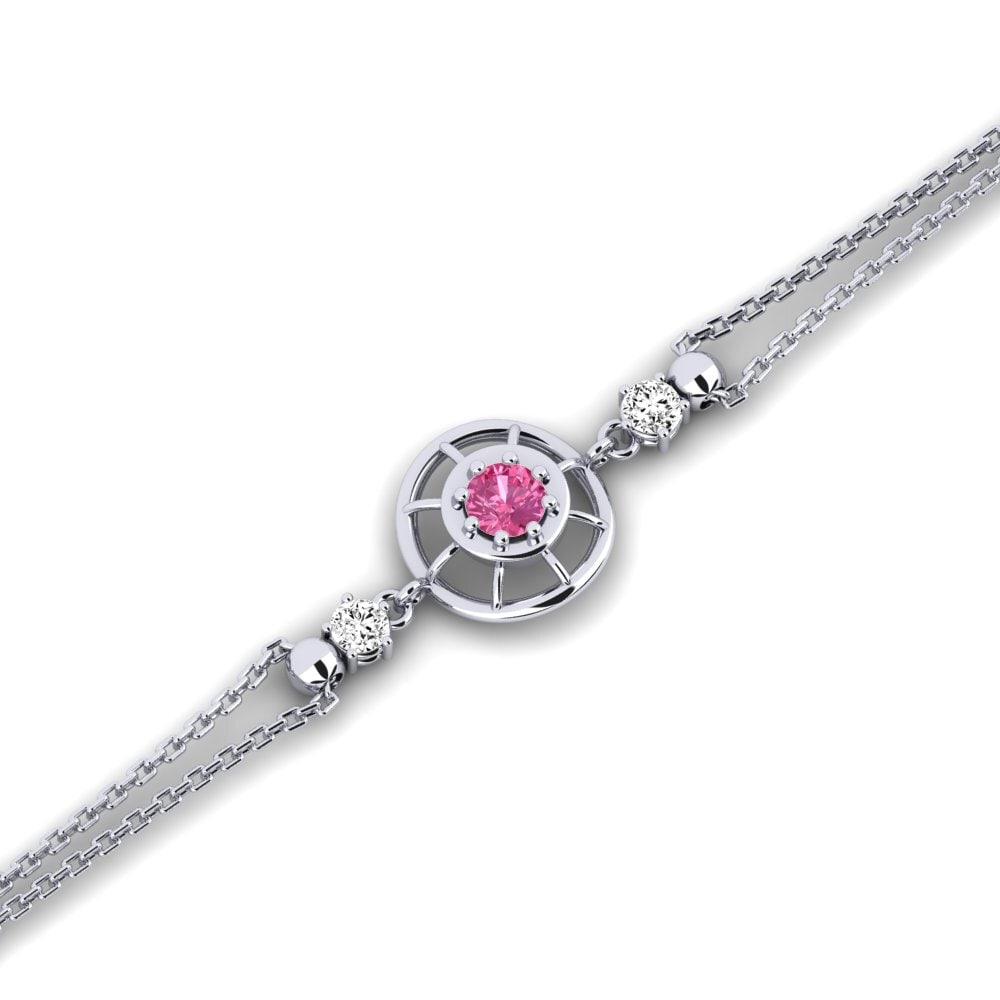 Paladio Turmalina rosa Pulsera de Mujer Orchid