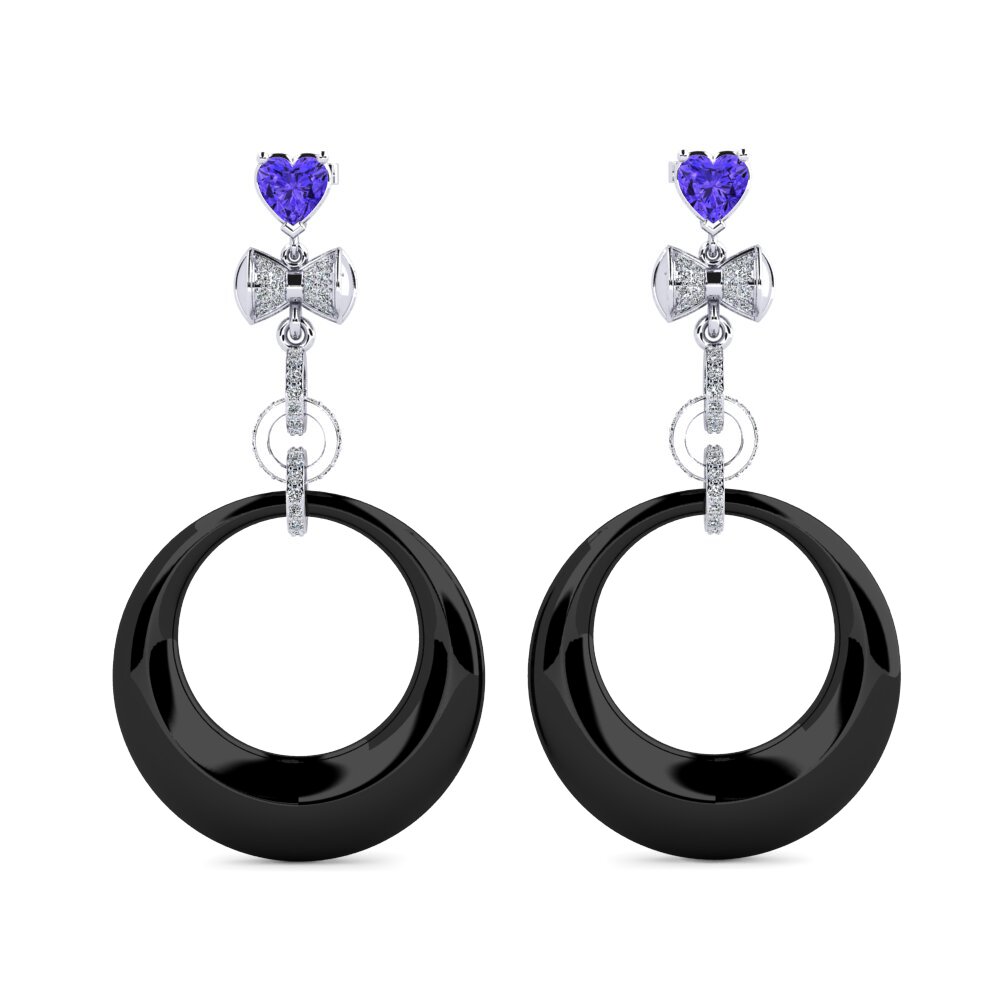 White Silver Tanzanite Women's Earring Orela