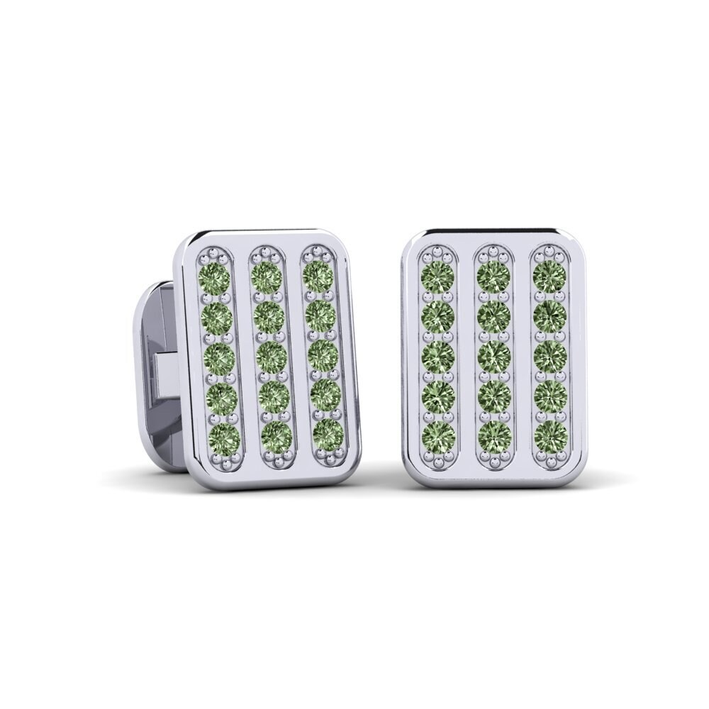 Green Diamond Cufflink Orfevrerie