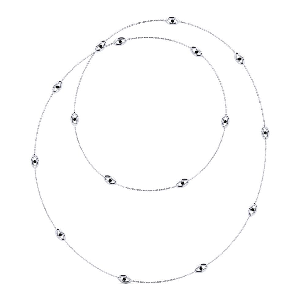 Black Sapphire Women's Necklace Orlea