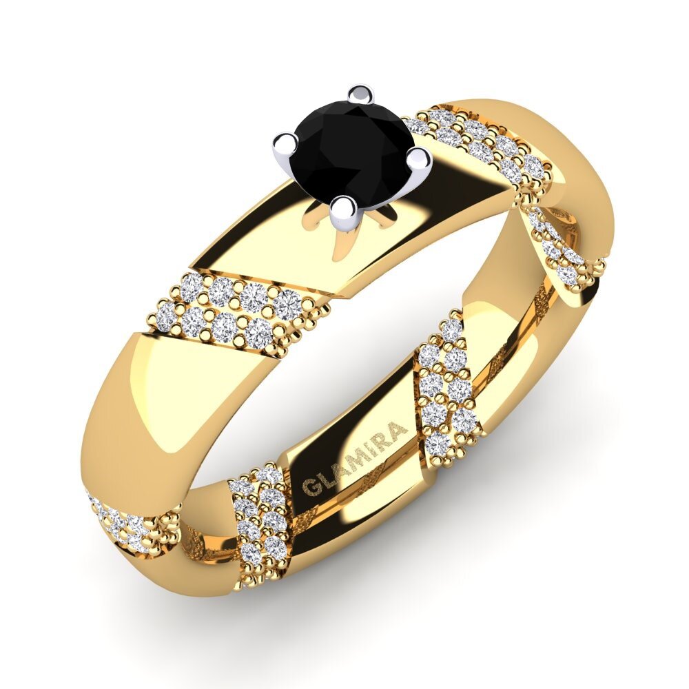 Black Diamond Engagement Ring Orlena 0.25 crt