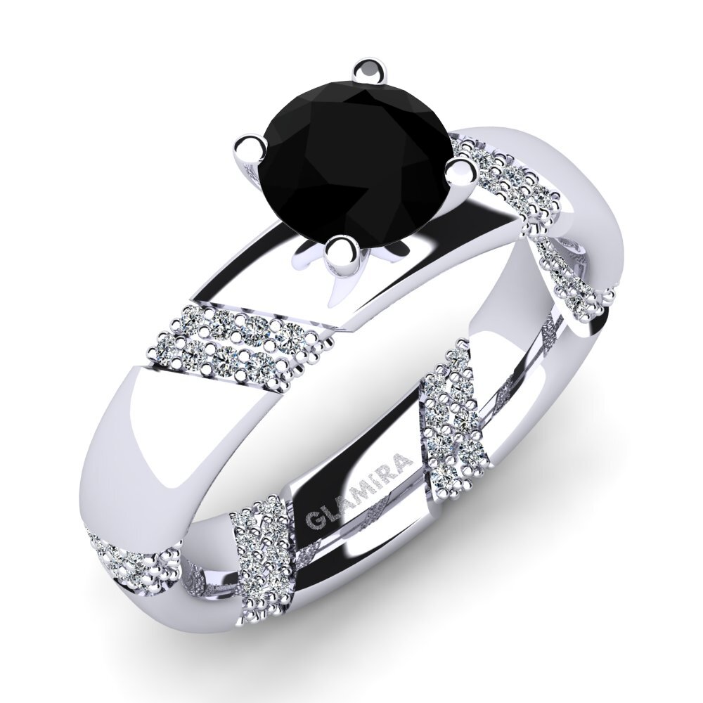 Black Diamond Engagement Ring Orlena 0.8 crt