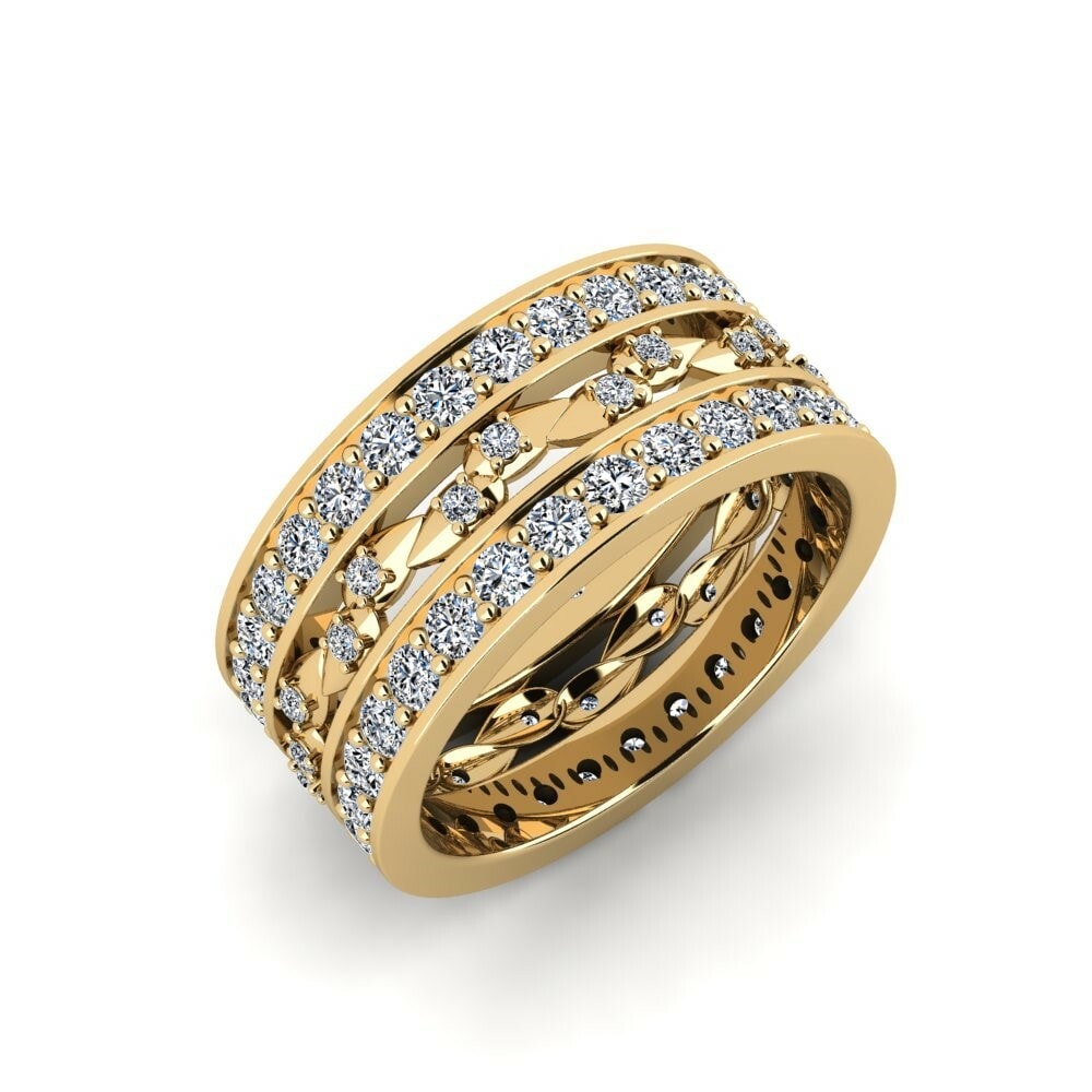 Ring Orre 585 Yellow Gold & Swarovski Crystal