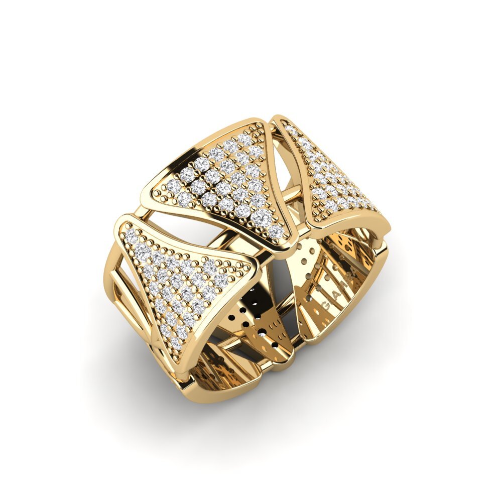 Weißer Saphir Ring Orring