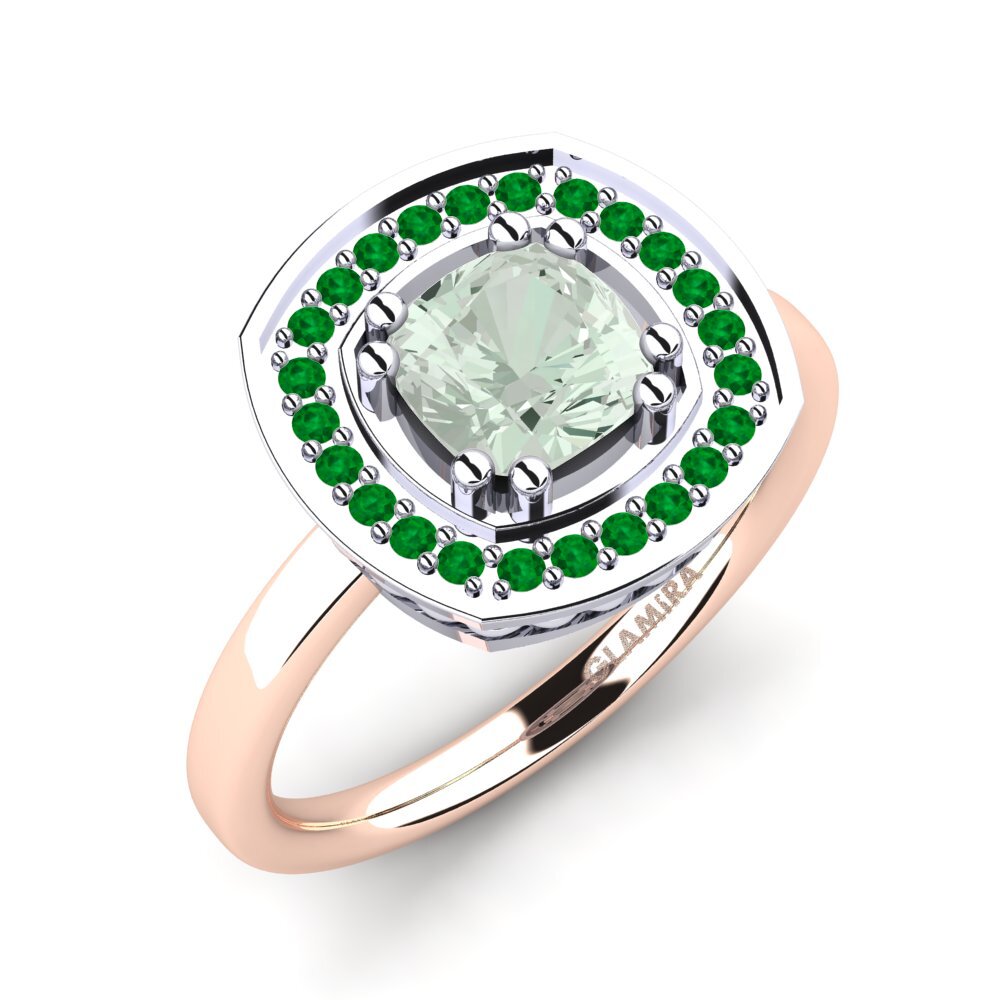 14ct Rose & White Gold Engagement Ring Orva