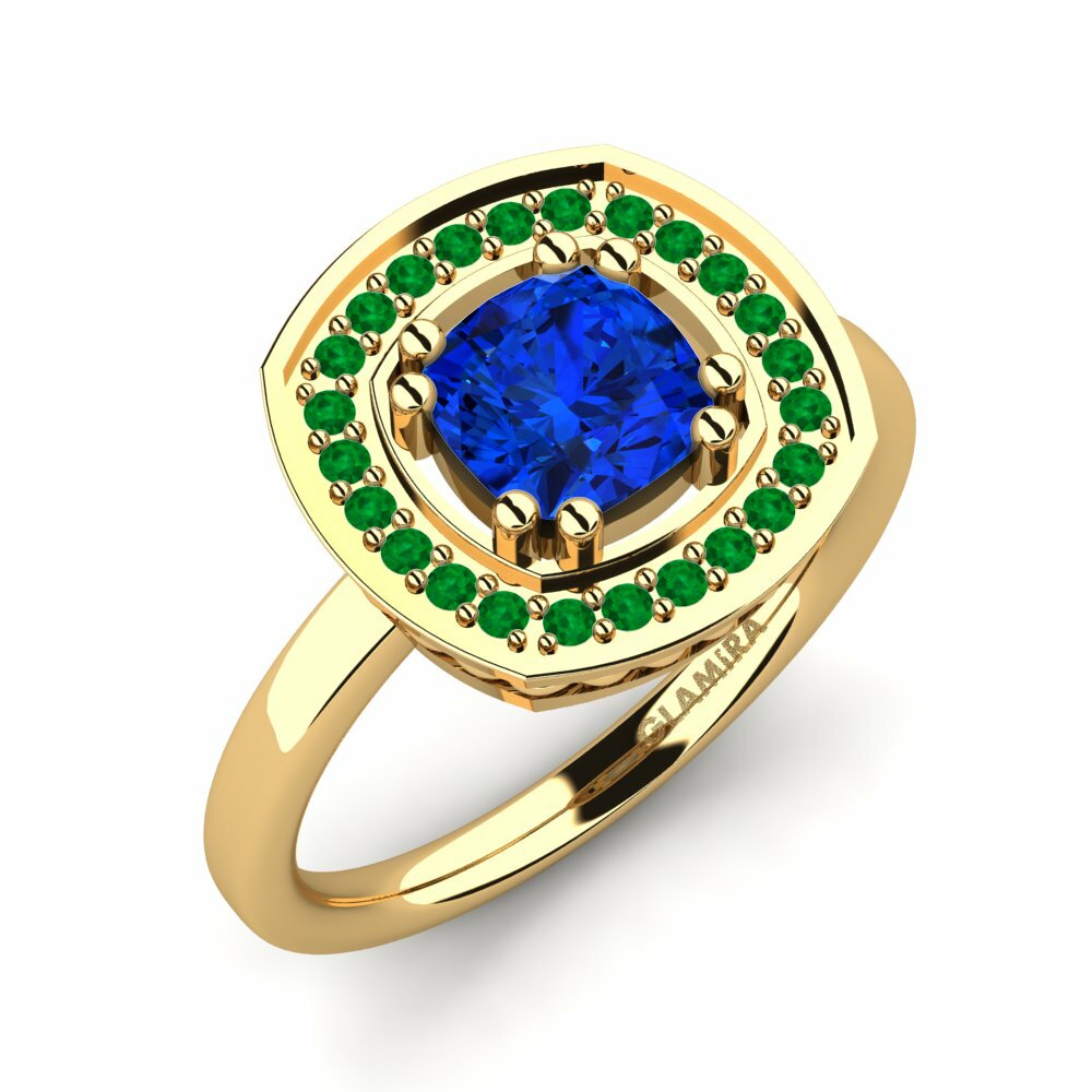 Nhẫn đính hôn Orva Đá Emerald (Đá nhân tạo)