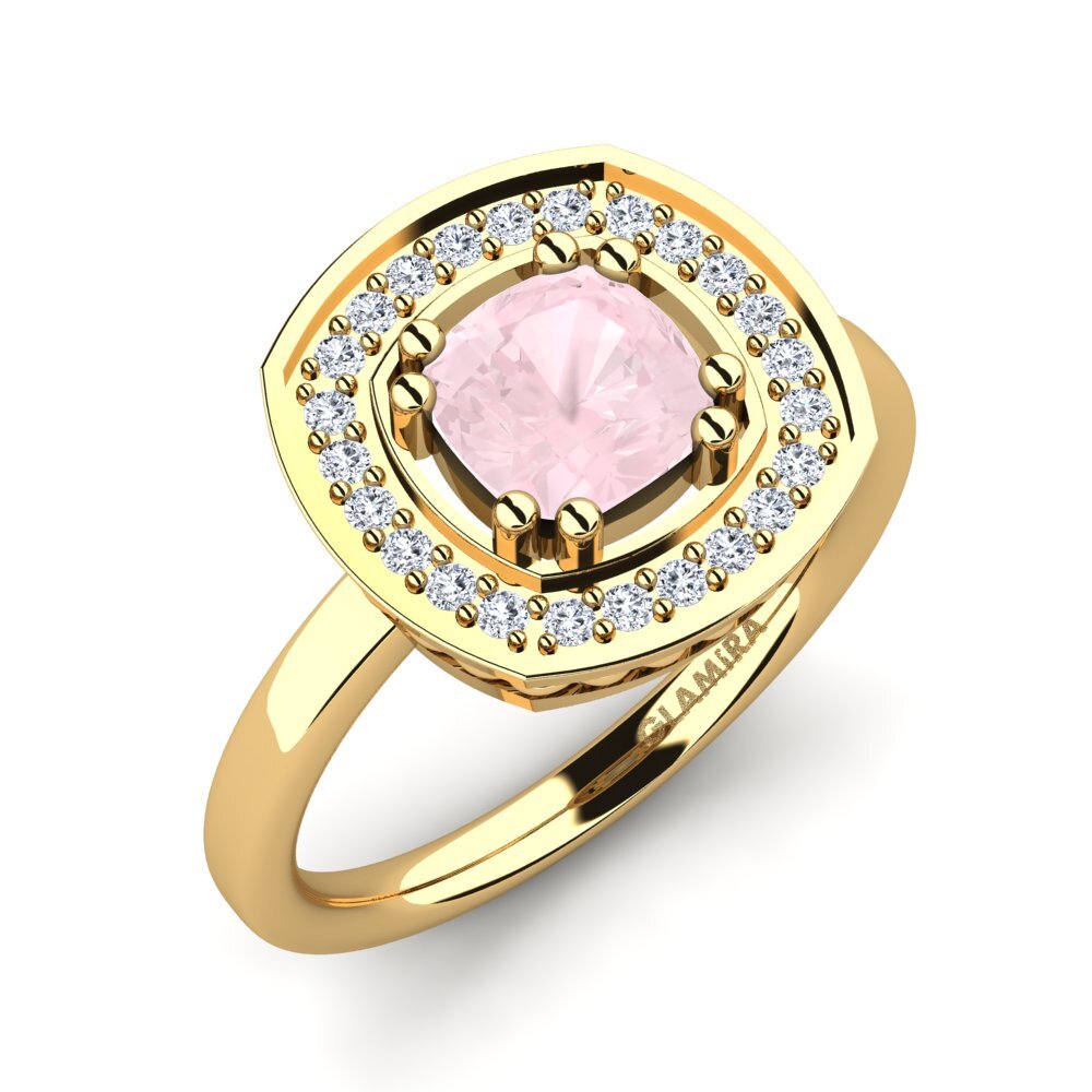Rose Quartz Engagement Ring Orva