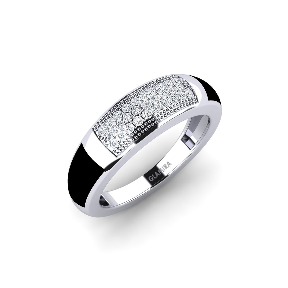 White Silver Ring Osceu