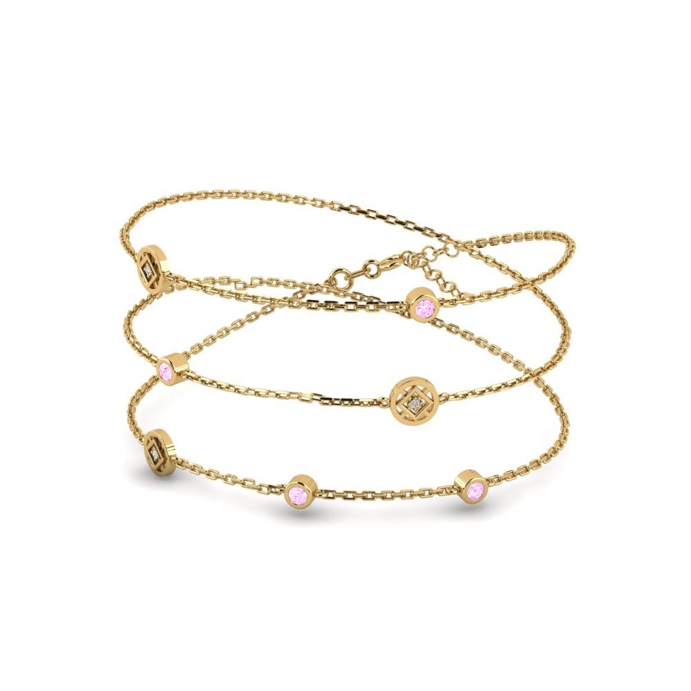 Pink Sapphire Women's Necklace Oska