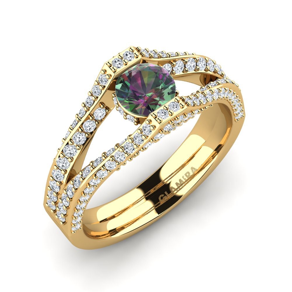 Mystic Topaz Engagement Ring Ostia
