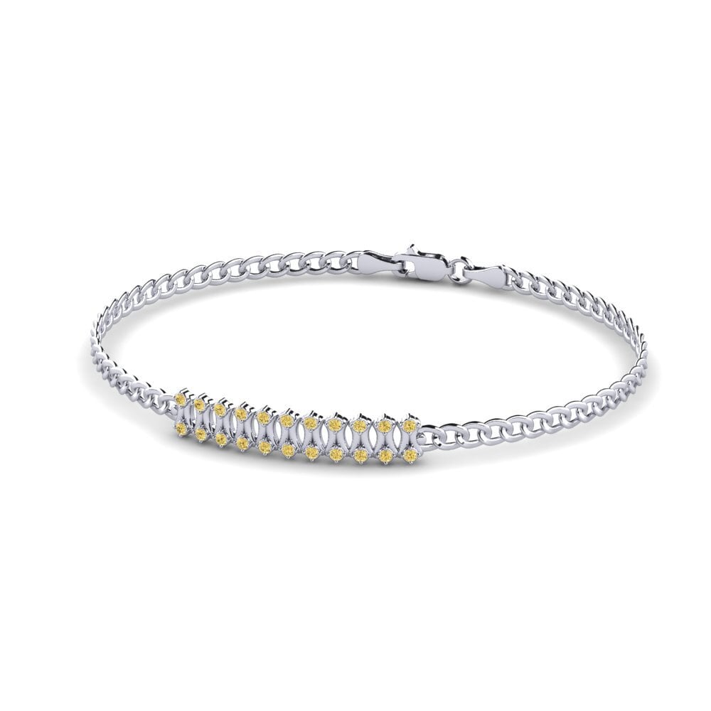 950 Palladium Yellow Diamond Men's Bracelet Ostroff