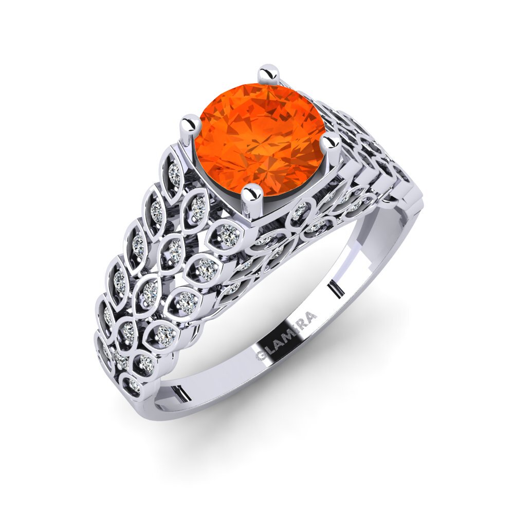Fire Opal Engagement Ring Ostrom