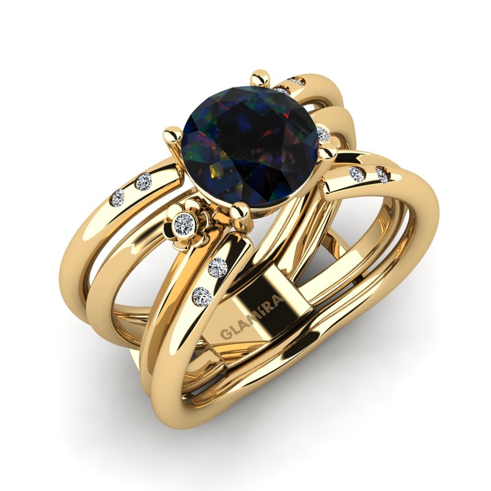 Black Opal Ring Otenden SET