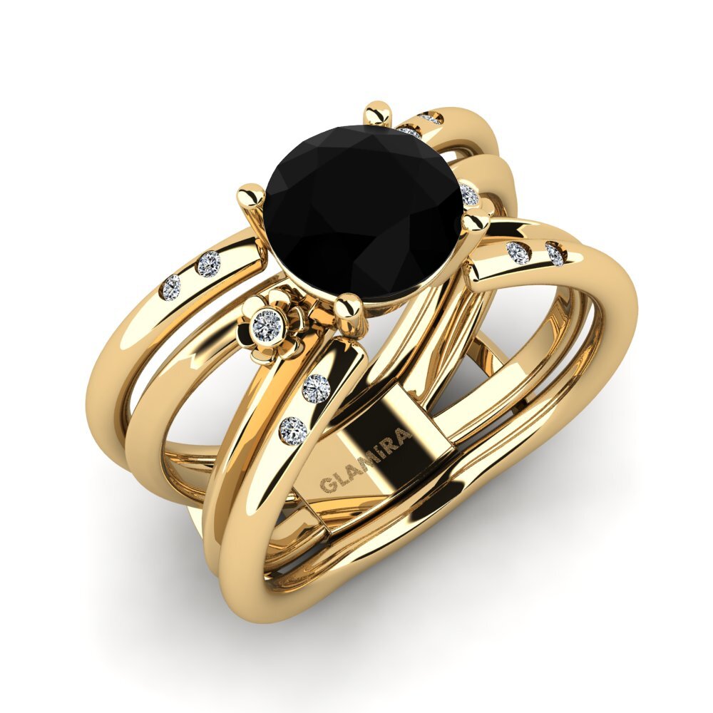 Zafiro negro Anillo Otenden SET